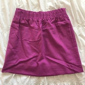 J.Crew Factory Purple/Fuchsia Elastic Waist Skirt